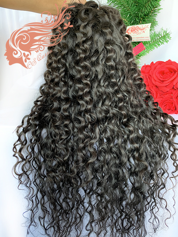 Csqueen 9A French Curly 13*4 Brown Lace Frontal WIG 100% Virgin Hair 150%density